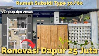 Renovasi Rumah Subsidi Type 3060 Full Bahas Biaya Renovasi Dapur & Teras Lengkap Dgn Denah