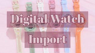 Digital Watch Import Review  Jam Digital Import Warna Pastel