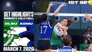 DLSU vs. ADMU - March 7 2020  Set 1 Highlights  UAAP 82 WV