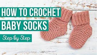 How to Crochet Baby Socks  Step by Step  Fast and Easy