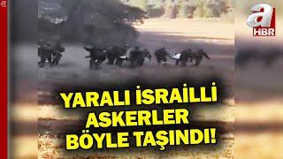 Lübnanda ilk İsrail kayıpları Yaralı İsrail askerleri böyle taşındı  A Haber