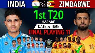 India Vs Zimbabwe 1st T20 Match 2024 - Details & Playing 11  India Vs Zimbabwe T20 Series 2024 