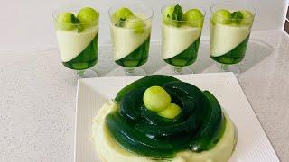 easy melon dessert  ژله طالبی راحت و شیک برای مهمانی
