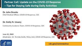 CDC COVID-19 Partner Update Tips for Staying Safe during Daily Activities – June 22 2020