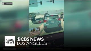 Video shows LASD vehicle in rollover crash in Santa Clarita