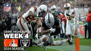 Cleveland Browns vs. Las Vegas Raiders  2024 Week 4 Game Highlights