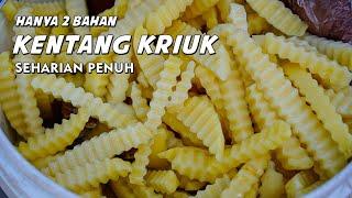 only 1 flour batter how to make crispy fries like kfc - indonesian street food