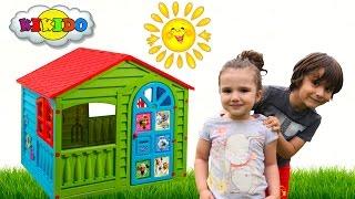 ️ ДОМИК МАЙНКРАФТ ПОСТРОИЛИ большой ДЕТСКИЙ игровой ДОМИК  Распаковка Children play house Кикидо.