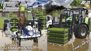 PLANTING RICE IN FLOODED FIELDS WITH ISEKI PRJ8D  HUTAN PANTAI  Farming Simulator 25  Episode 2