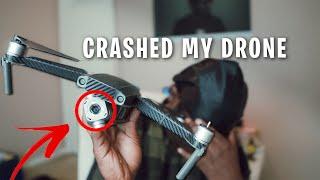 i crashed my drone   IN 2 MONTHS   mavic air 2 crash