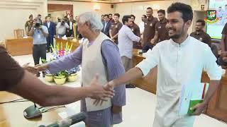 Chief Adviser Professor Muhammad Yunus accorded a reception to the Bangladesh cricket team