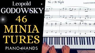 L. GODOWSKY - 2. At Night from 46 Miniatures for Piano 4 hands