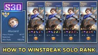 HOW TO WINSTREAK USING ALUCARD IN SOLO RANK GAME?