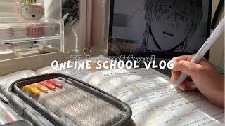 online school study vlog  what I eat in quarantine resin journaling and being productive