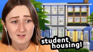 building townhouses for university students in the sims