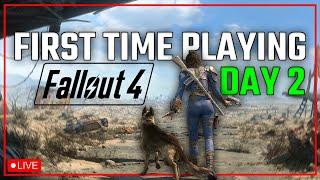 First Time Leaving The Vault... Day 2  Fallout 4 Livestream