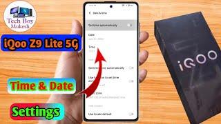 how to set date and time in iqoo z9 lite 5g  iqoo z9 lite 5g me date and time set kaise kare