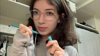 ASMR art student draws on your face soft spoken very lofi roleplay