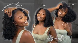 THIS IS MY NATURAL HAIR KINKY CURLY WIG INSTALL NO BABY HAIR LACE MELT ALIPEARL HAIR
