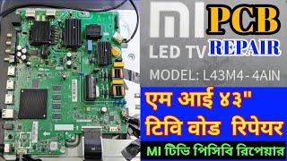 MI L43MR - 4AIN TV MOTHER BOARD REPAIR  ऐम आई ४३ टिवि मादार वोड रिपेयर आउर भोलटेज CHART 