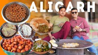 Aligarh-Iglas Street Food Tour I World Famous Iglas Cham Cham Indias Best Aloo Tikki  Anda Cheela