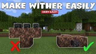 How to Make WITHER Easily in Minecraft All Versions