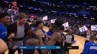 Evan Fournier Crazy Buzzer-Beater to Win the Game - Magic vs Pistons  Dec 30 2018