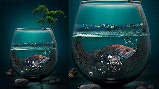 Fish And Glass Photoshop Manipulation Tutorial By Picture Fun