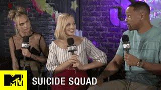 Suicide Squad Cast Tattooed Each Other?  Full Interview w Josh Horowitz  MTV