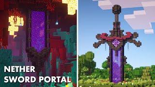 Minecraft  How to build a Nether Sword Portal  Tutorial