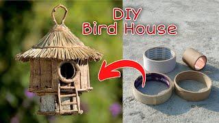 Making Bird House from Waste MaterialHow to make bird nestGarden decoration ideas