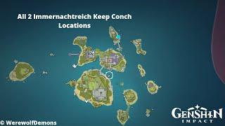 All 2 Immernachtreich Keep Conch Locations in Twinning Isle  Genshin Impact PS5