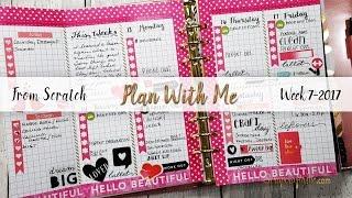Week 7-2017  Plan With Me From Scratch for A5 Michaels Recollections Planner  Scrapcraftastic