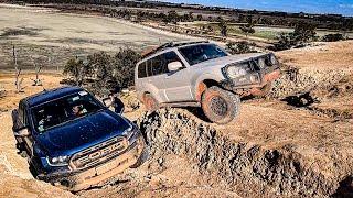 Pajero vs Ranger Raptor OFFROAD Battle  Loveday 4x4 Adventure Park - Part 2