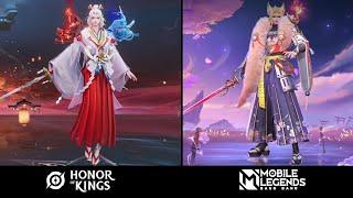 Lancelot vs Charlotte  Skin Comparison  Mobile Legends vs Honor Of Kings