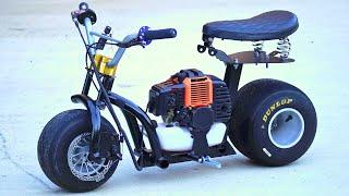 Homemade TRIMMER 50cc Mini MOTORCYCLE of GOKART TIRES ?