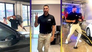 Travis Kelce DANCES While Washing Cars at New Summer Job