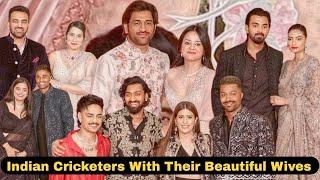 Indian Cricketers With Their Beautiful Wives at Anant Ambani  Radhika Merchant Sangeet Ceremony