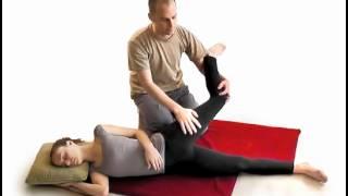 Thai Yoga Massage Techniques  Hip Stretch Demonstration