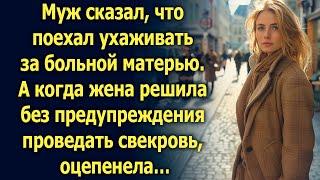 Муж сказал что поехал ухаживать за больной матерью. А когда жена решила проведать свекровь…