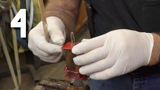 Gluing up the knife handle w Bob Dozier Handmade Knife Maker - Pt 4