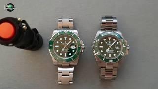 REAL vs FAKE ROLEX Submariner 116610LV Hulk under UV Light.