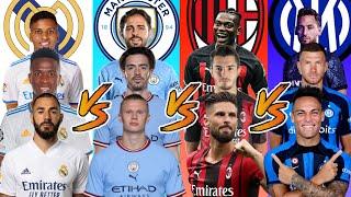 Real Madrid VS Manchester City VS Milan VS İnter  Championship League Semi Final Comparison 