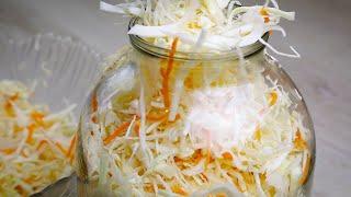 Homemade Sauerkraut with only 2 INGREDIENTS  Сabbage SALAD How To Make Homemade Sauerkraut