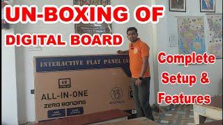 DIGITAL BOARD UNBOXING AND SETUP  interactive Flat Pannel Unboxing @dreamjobwithankit