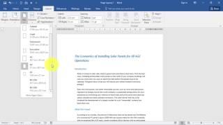 Changing Paper Size Word 2016
