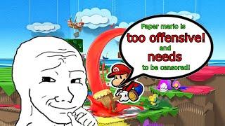 paper mario is TOO OFFENSIVE and MUST be censored apparently
