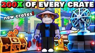 Rich Noob Opens Every Single Crate 200 Times New Crates in Toilet Tower Defense Roblox