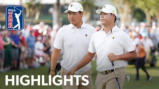 T. Kim and S. Kims Round 4 Four-ball highlights  Presidents Cup  2022