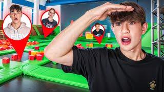 SECRET HIDING SPOTS In a Trampoline Park